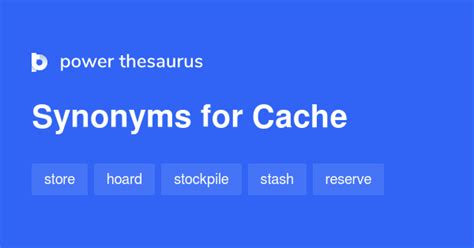 Cache synonyms .
